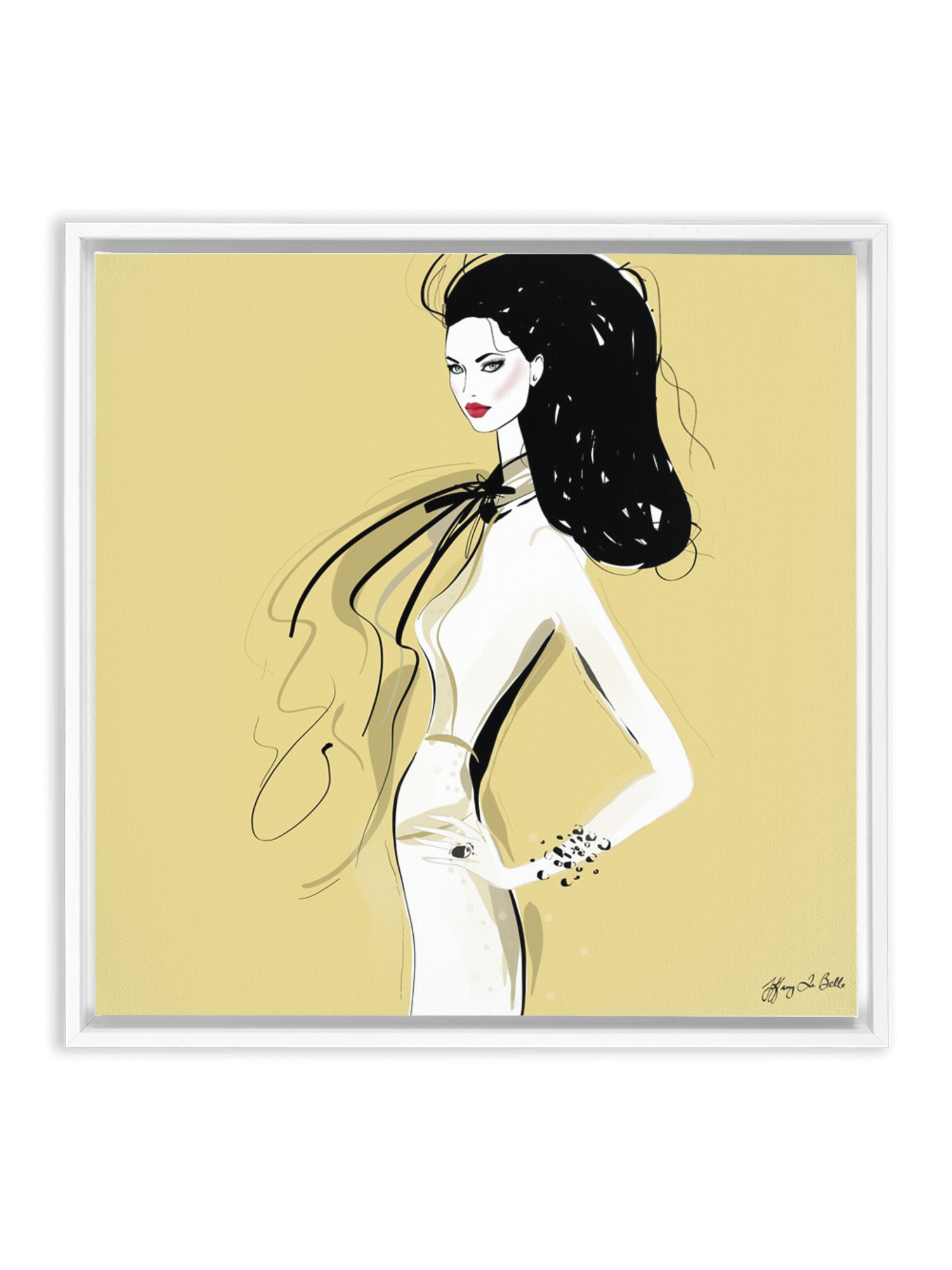 She's All Style - Illustration - Canvas Gallery Print - Unframed or Framed - Tiffany La Belle