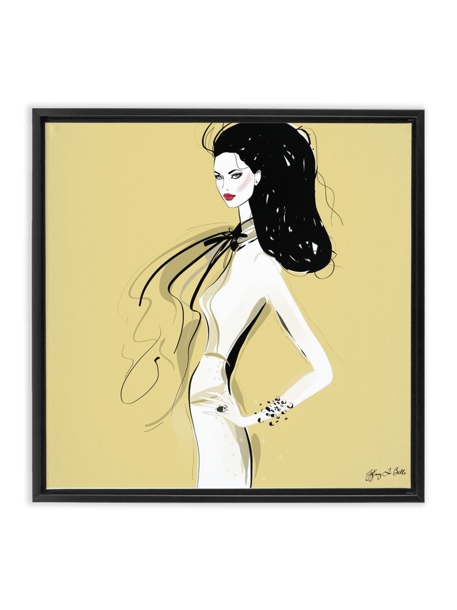 She's All Style - Illustration - Canvas Gallery Print - Unframed or Framed - Tiffany La Belle