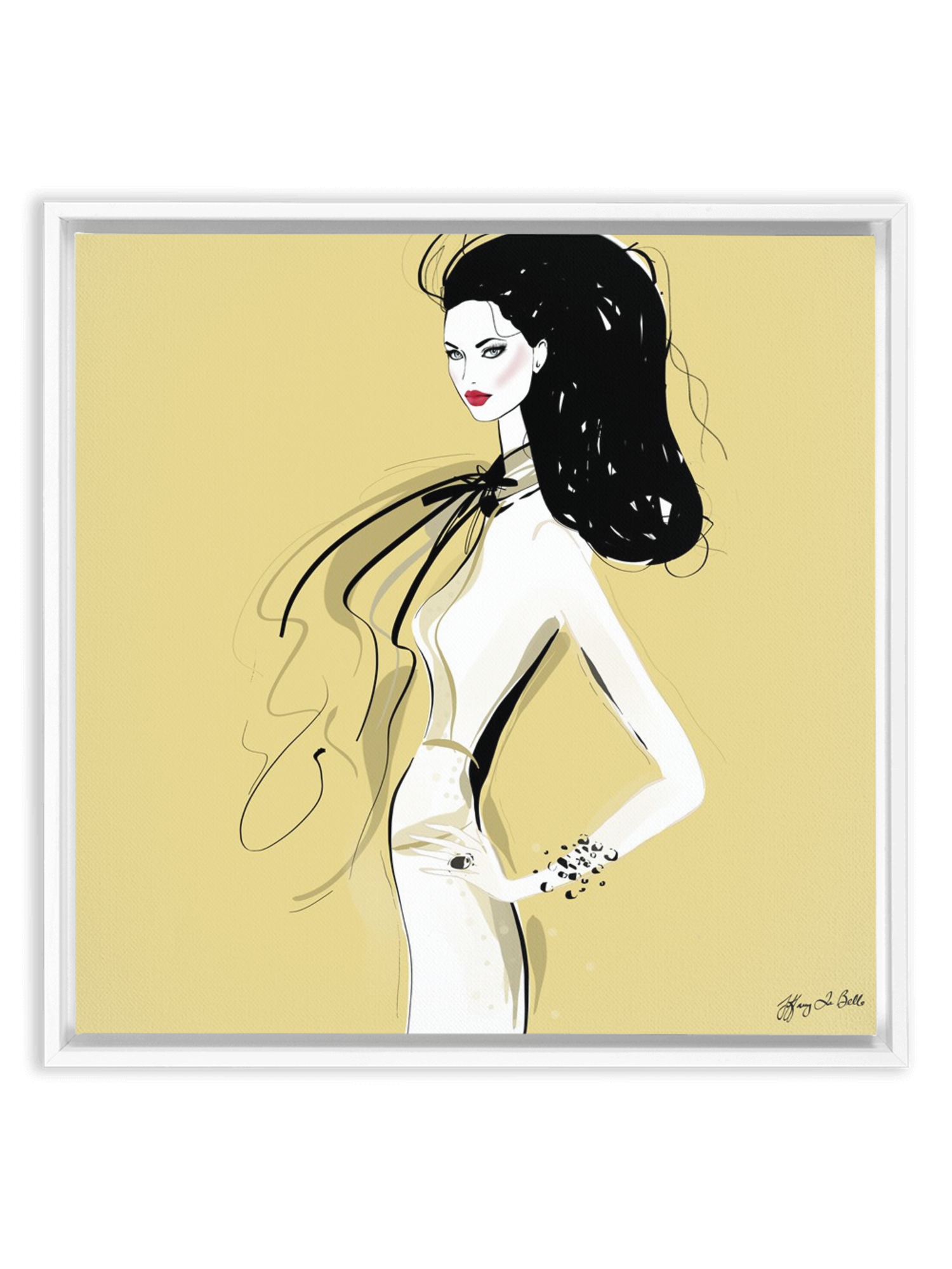 She's All Style - Illustration - Canvas Gallery Print - Unframed or Framed - Tiffany La Belle