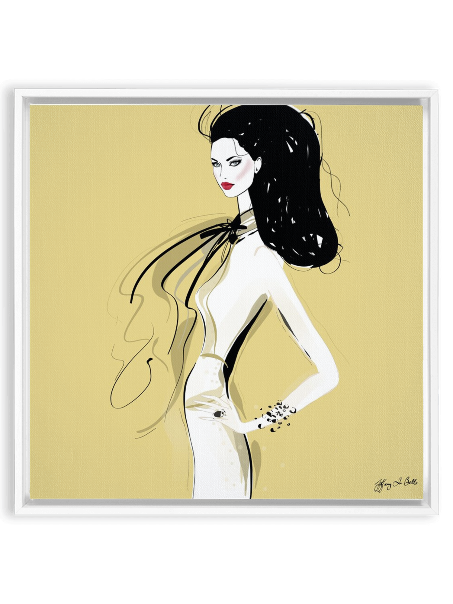 She's All Style - Illustration - Canvas Gallery Print - Unframed or Framed - Tiffany La Belle