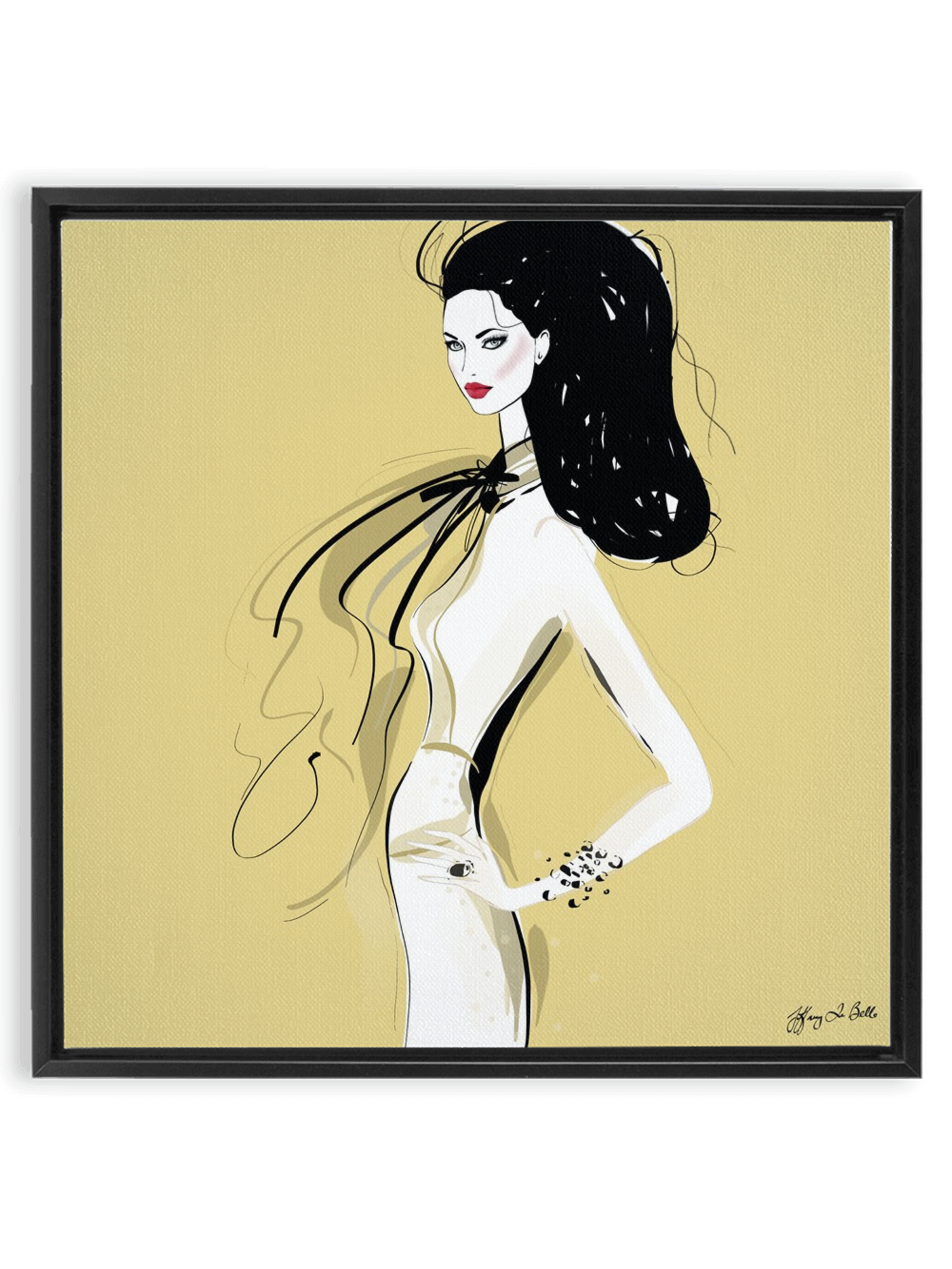 She's All Style - Illustration - Canvas Gallery Print - Unframed or Framed - Tiffany La Belle