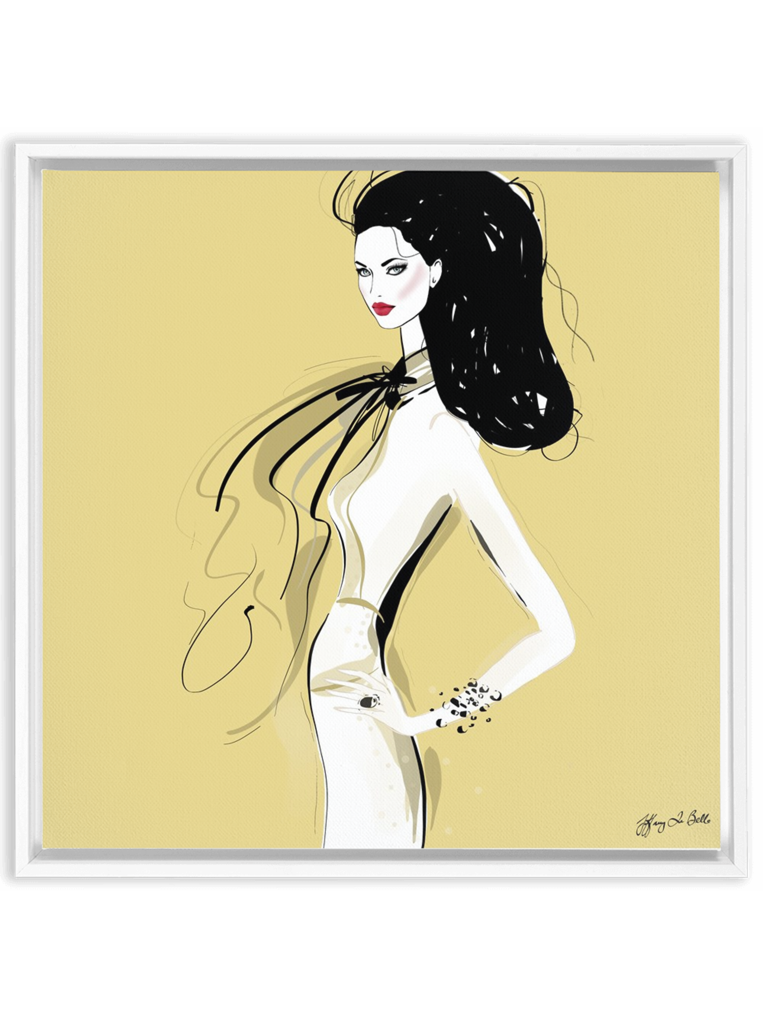 She's All Style - Illustration - Canvas Gallery Print - Unframed or Framed - Tiffany La Belle