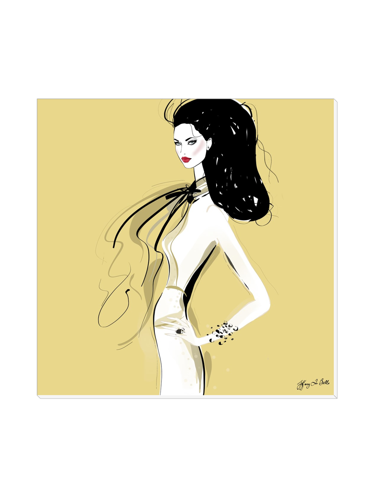 She's All Style - Illustration - Canvas Gallery Print - Unframed or Framed - Tiffany La Belle
