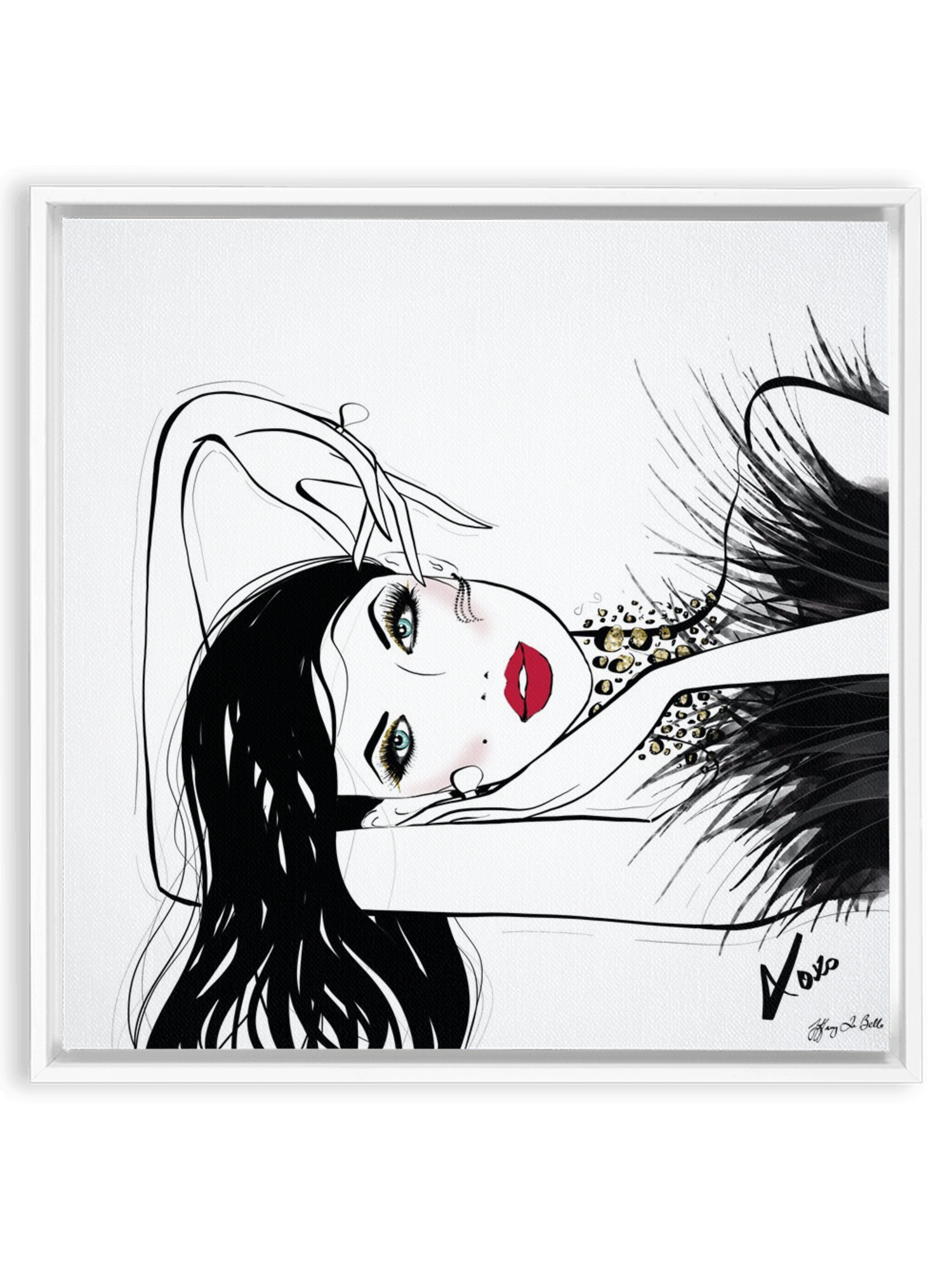 A Peaceful Moment - Illustration - Canvas Gallery Print - Unframed or Framed - Tiffany La Belle
