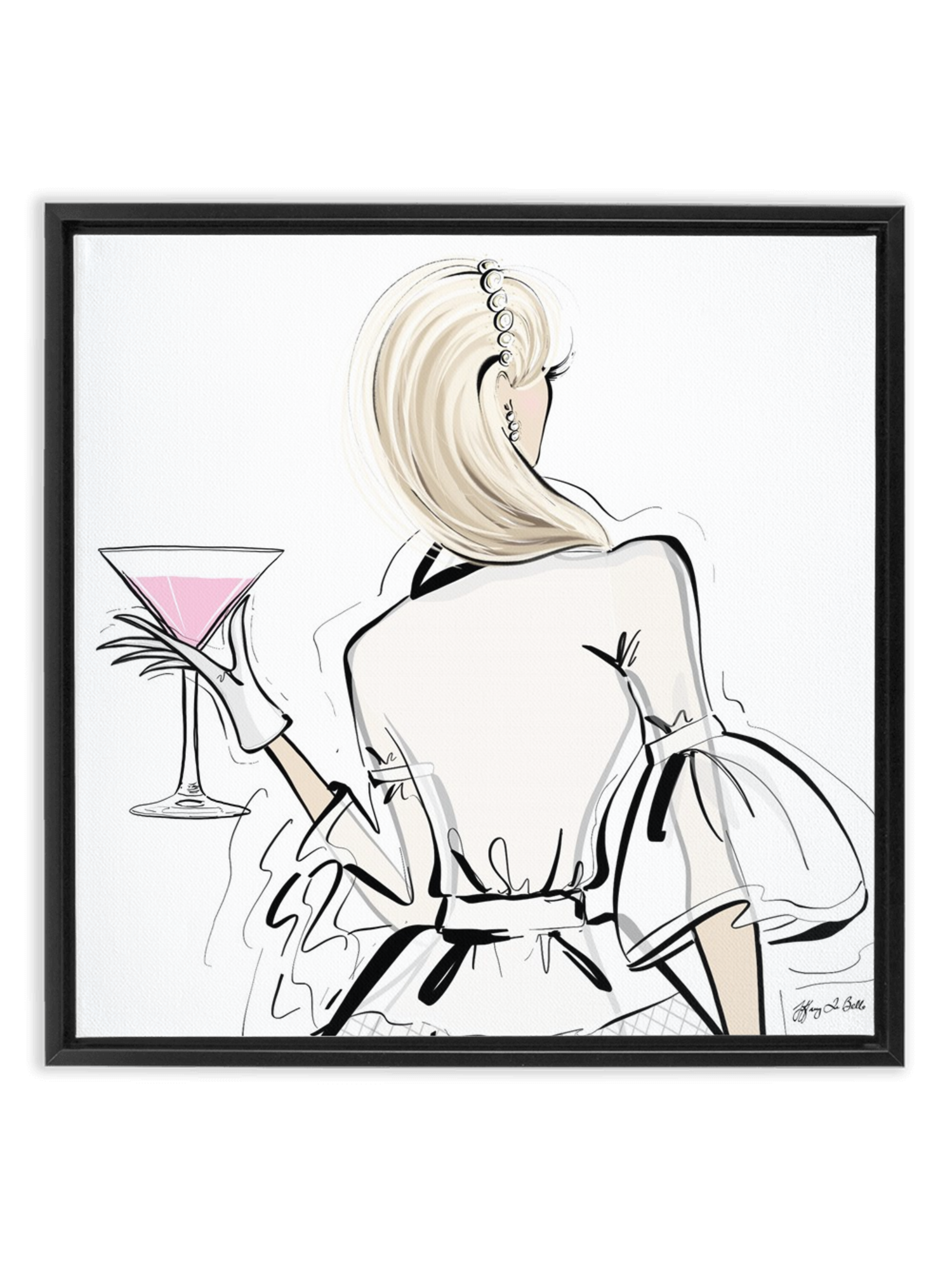 Dior Cocktails - Illustration - Canvas Gallery Print - Unframed or Framed - Tiffany La Belle