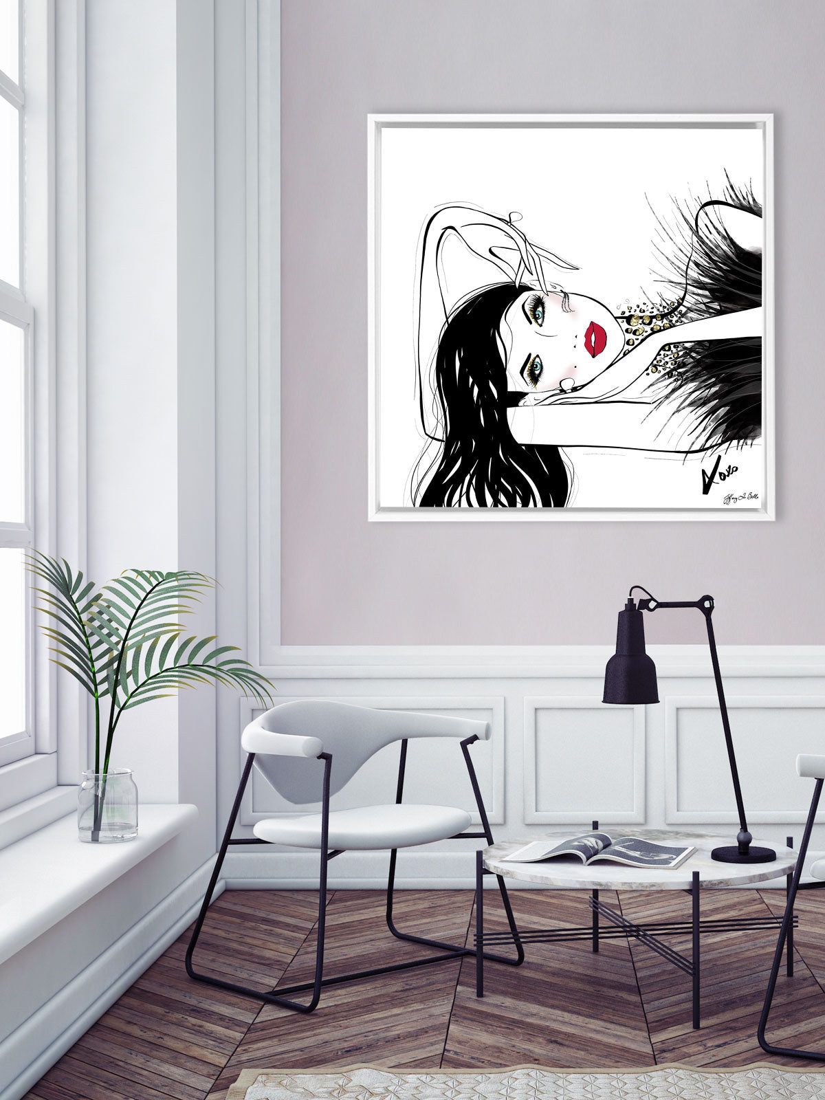 A Peaceful Moment - Illustration - Canvas Gallery Print - Unframed or Framed - Tiffany La Belle