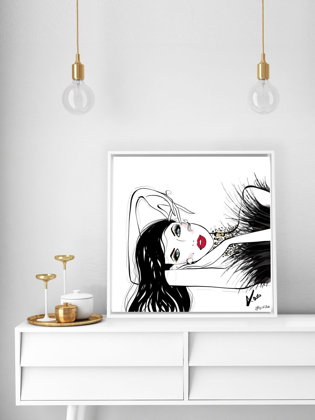 A Peaceful Moment - Illustration - Canvas Gallery Print - Unframed or Framed - Tiffany La Belle