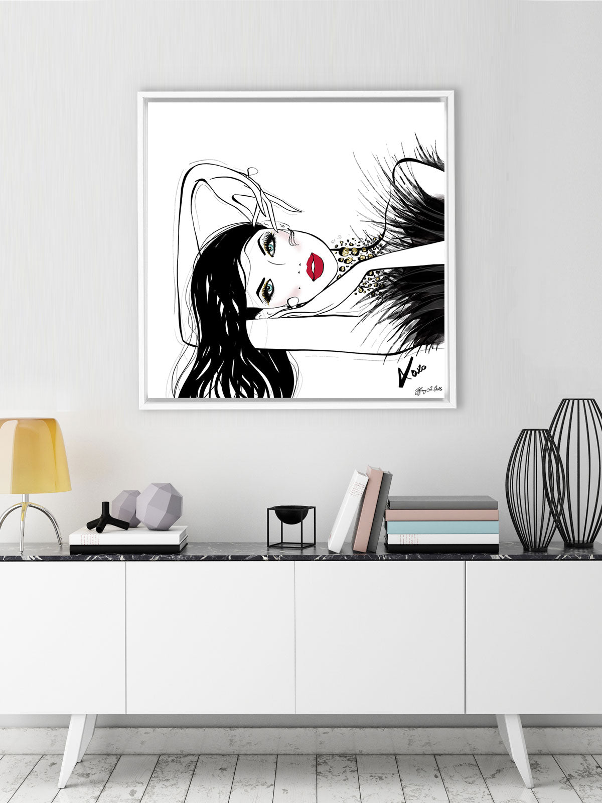 A Peaceful Moment - Illustration - Canvas Gallery Print - Unframed or Framed - Tiffany La Belle