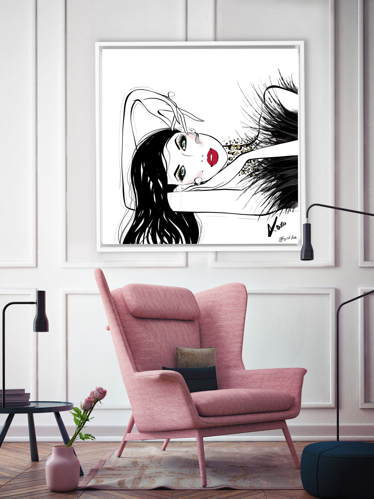 A Peaceful Moment - Illustration - Canvas Gallery Print - Unframed or Framed - Tiffany La Belle