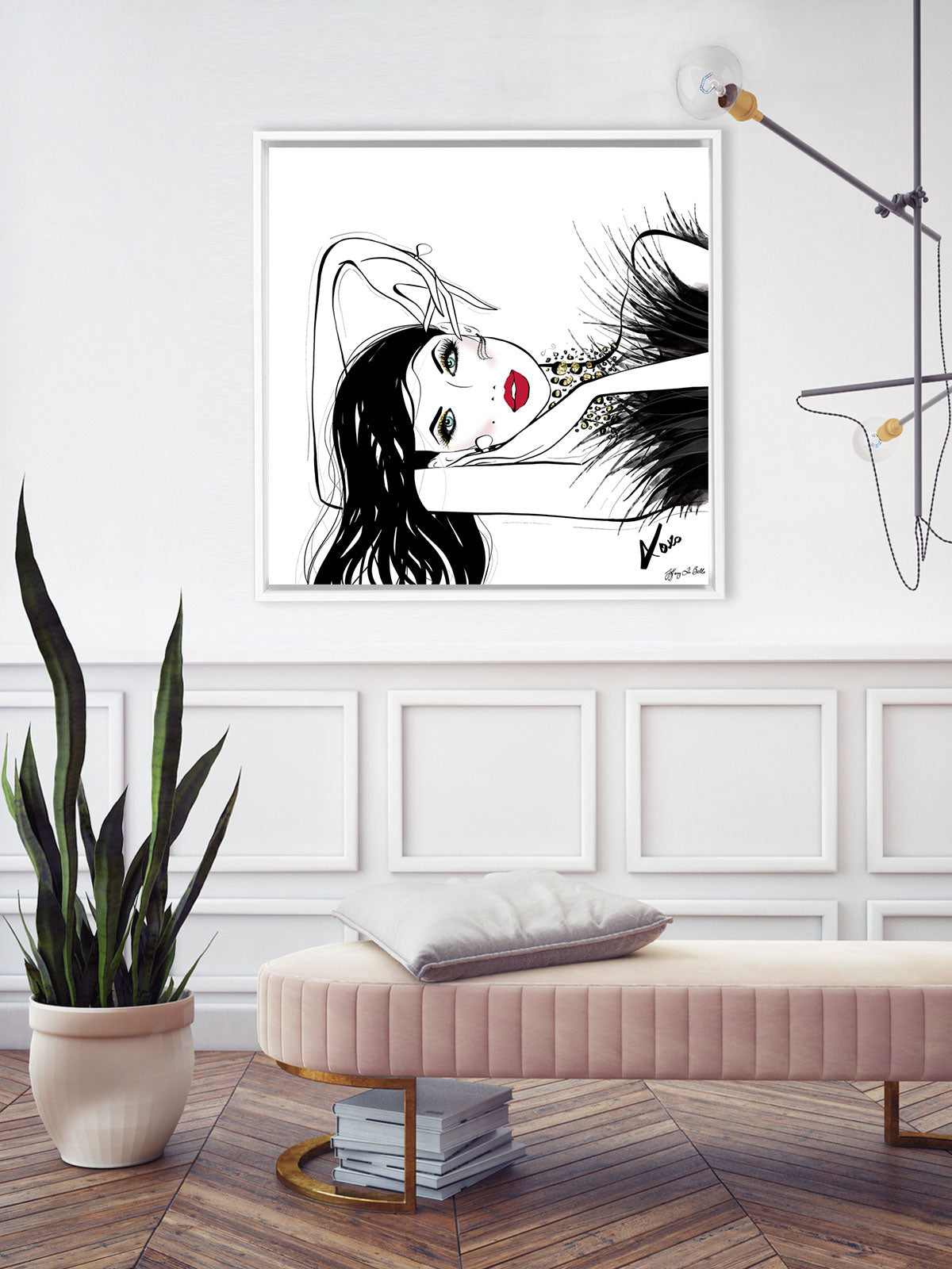 A Peaceful Moment - Illustration - Canvas Gallery Print - Unframed or Framed - Tiffany La Belle