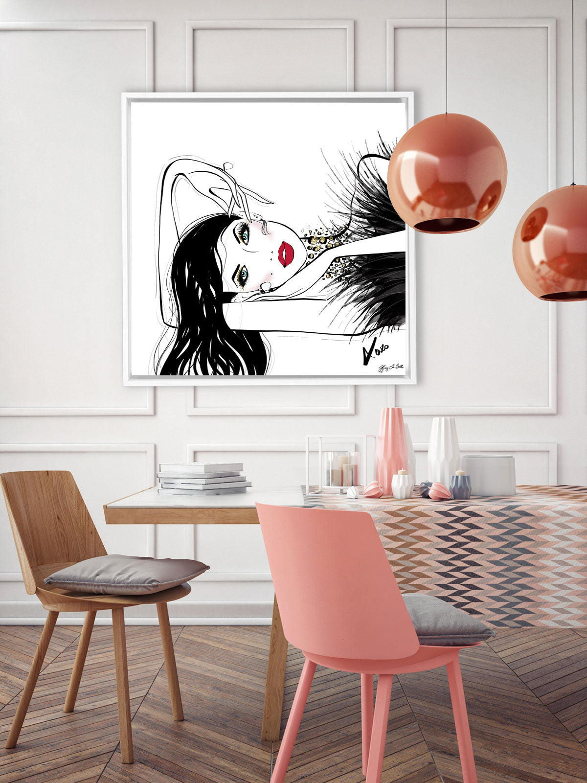 A Peaceful Moment - Illustration - Canvas Gallery Print - Unframed or Framed - Tiffany La Belle