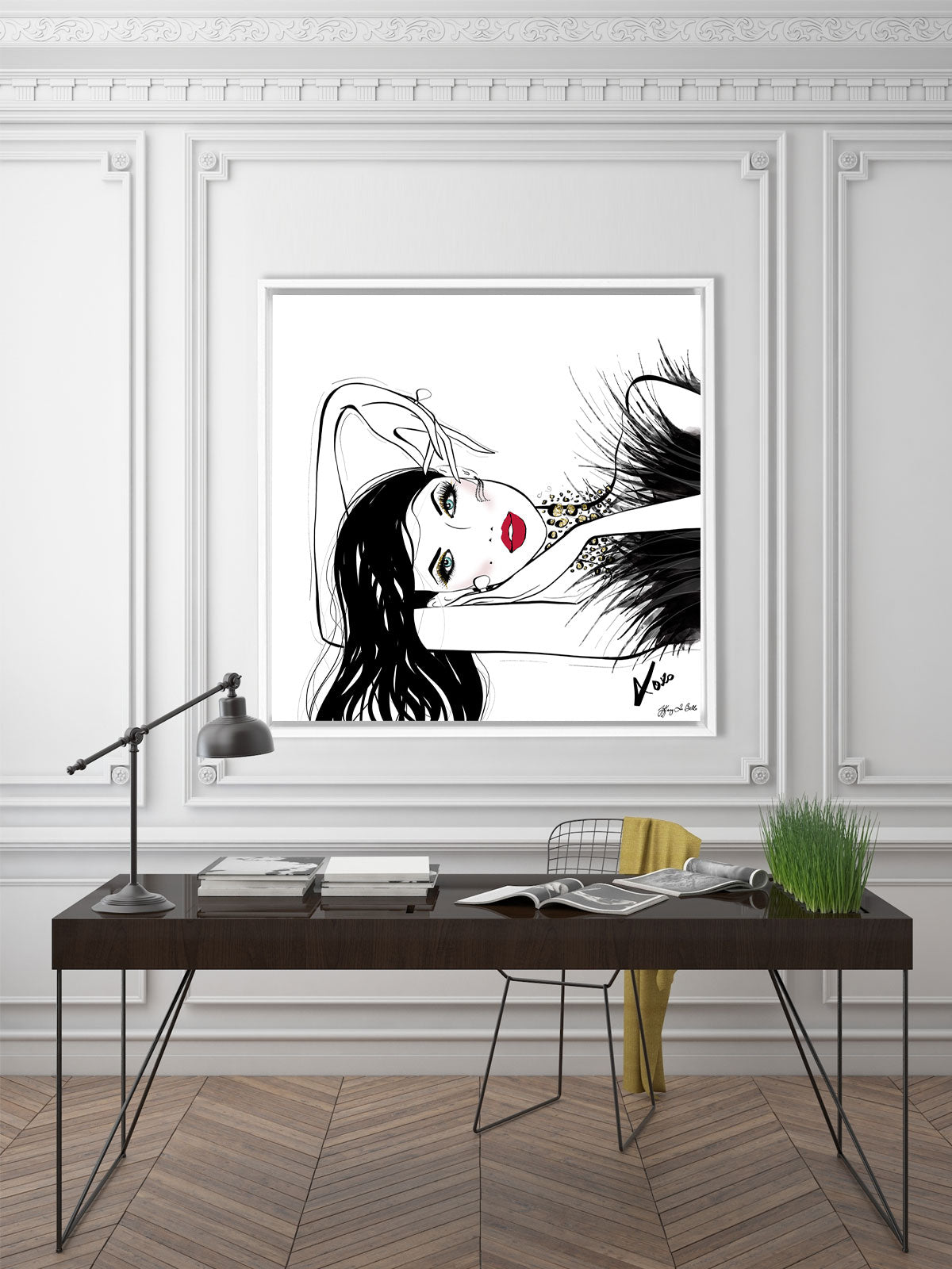 A Peaceful Moment - Illustration - Canvas Gallery Print - Unframed or Framed - Tiffany La Belle