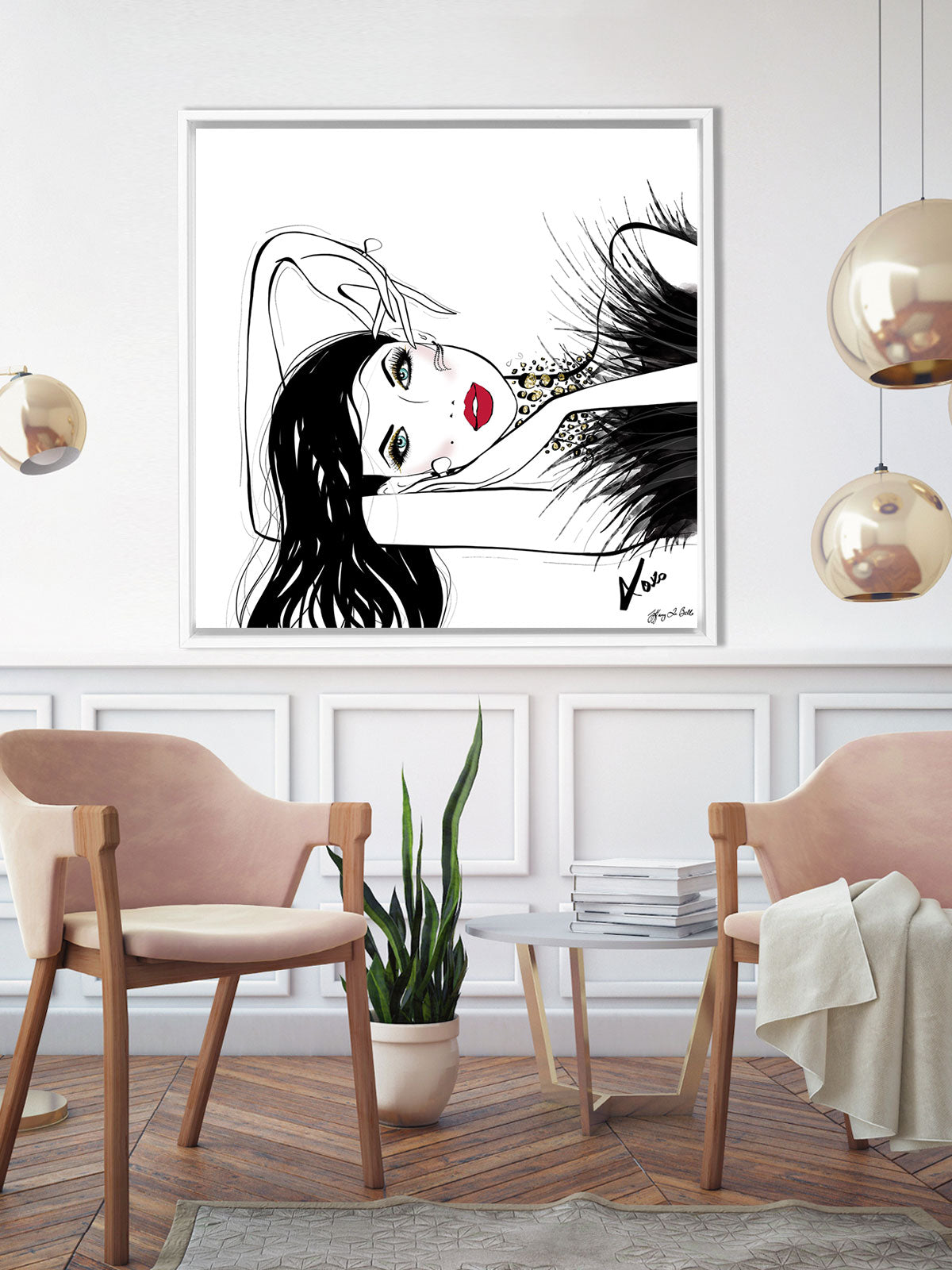 A Peaceful Moment - Illustration - Canvas Gallery Print - Unframed or Framed - Tiffany La Belle