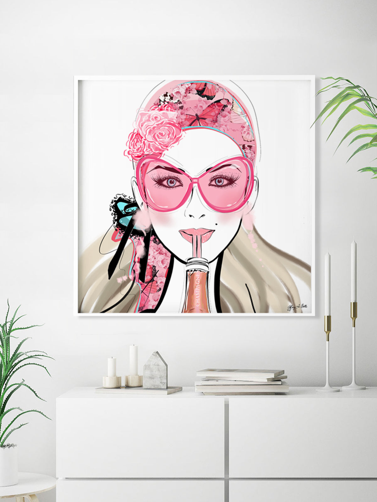 Who Needs a Glass? - Illustration - Limited Edition Print - Tiffany La Belle