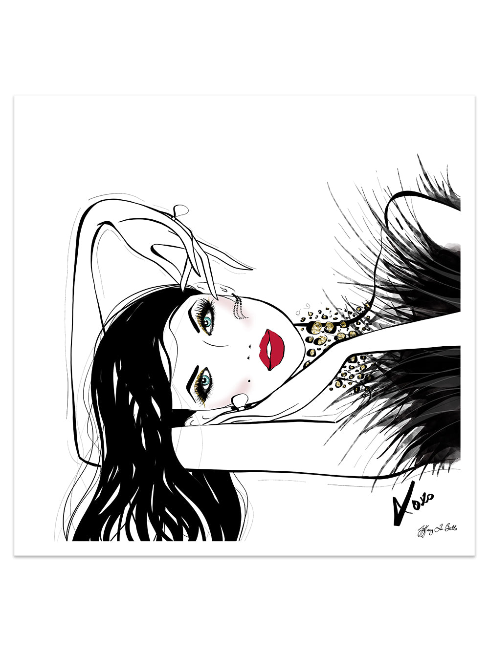A Peaceful Moment - Illustration - Limited Edition Print - Tiffany La Belle