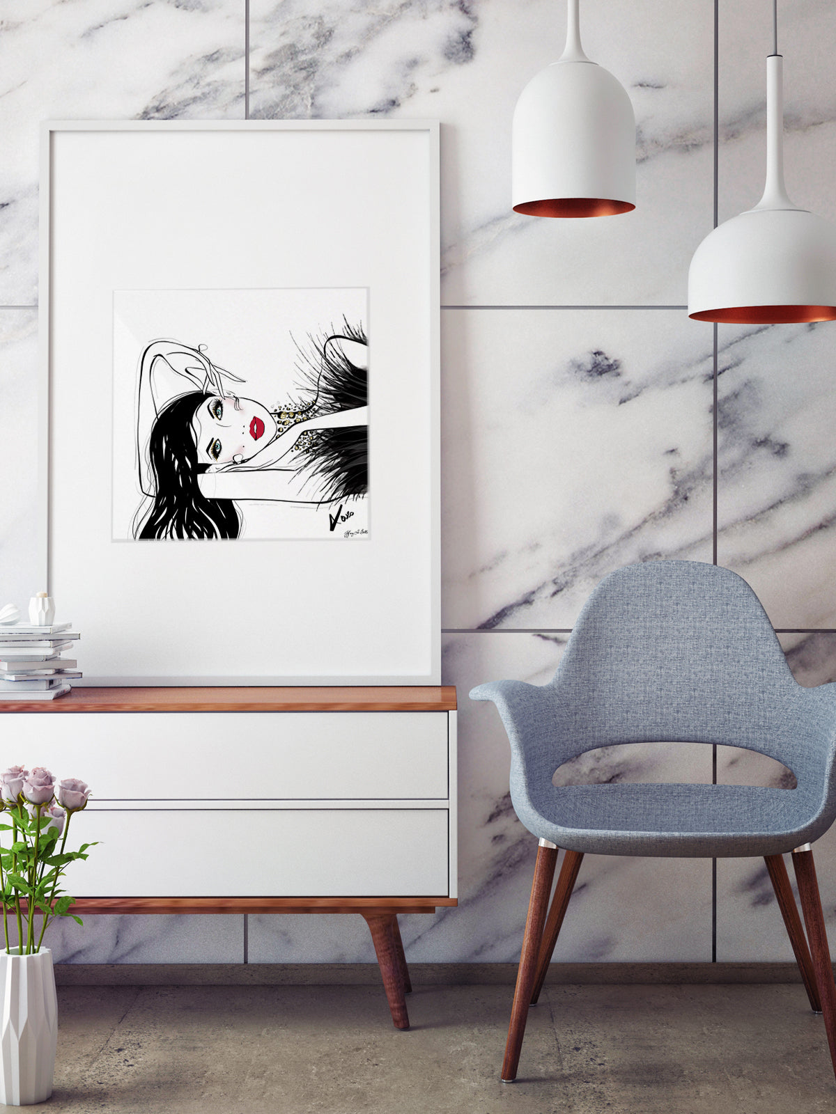 A Peaceful Moment - Illustration - Limited Edition Print - Tiffany La Belle