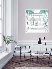 Beach Life Dubai - Illustration - Canvas Gallery Print - Unframed or Framed - Tiffany La Belle