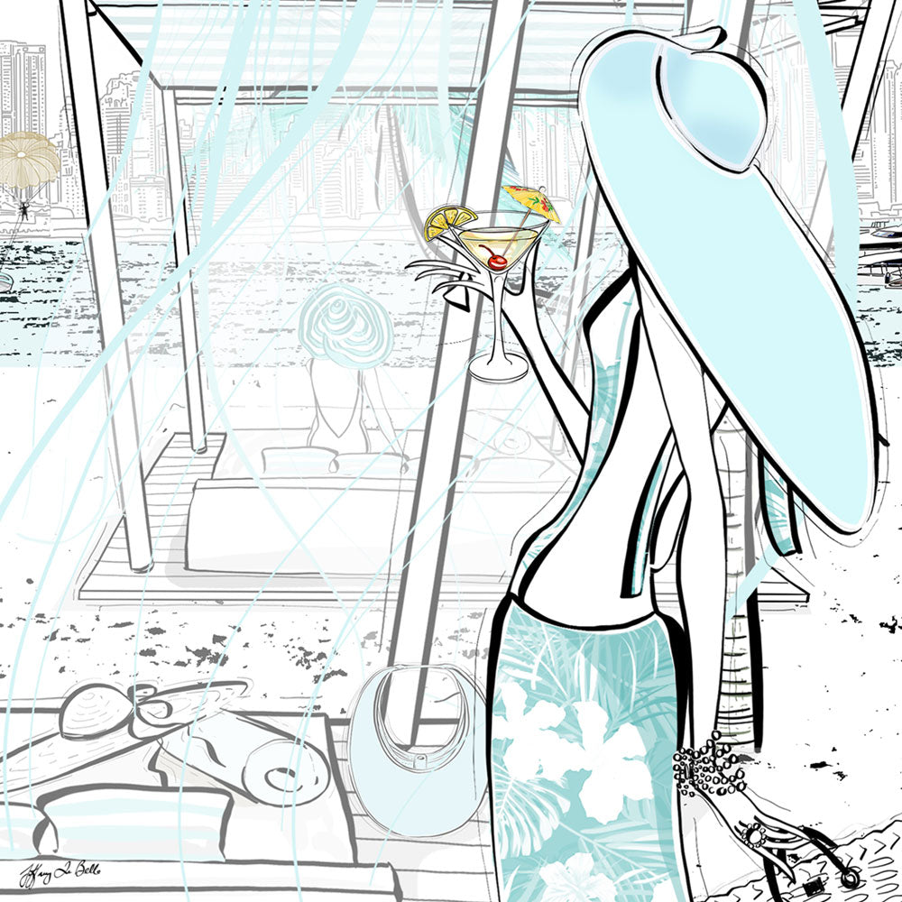 Beach Life Dubai - Illustration - Limited Edition Print - Tiffany La Belle
