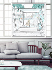Beach Life Dubai - Illustration - Canvas Gallery Print - Unframed or Framed - Tiffany La Belle