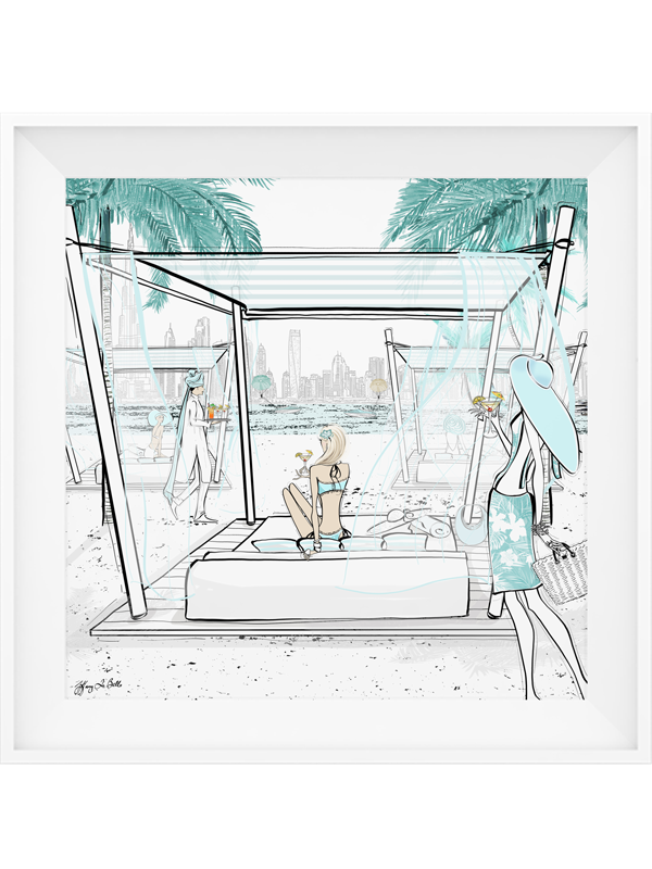 Beach Life Dubai - Illustration - Limited Edition Print - Tiffany La Belle