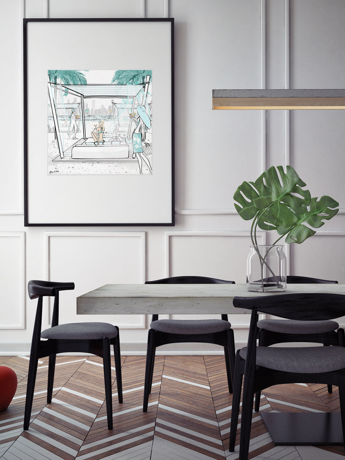 Beach Life Dubai - Illustration - Limited Edition Print - Tiffany La Belle