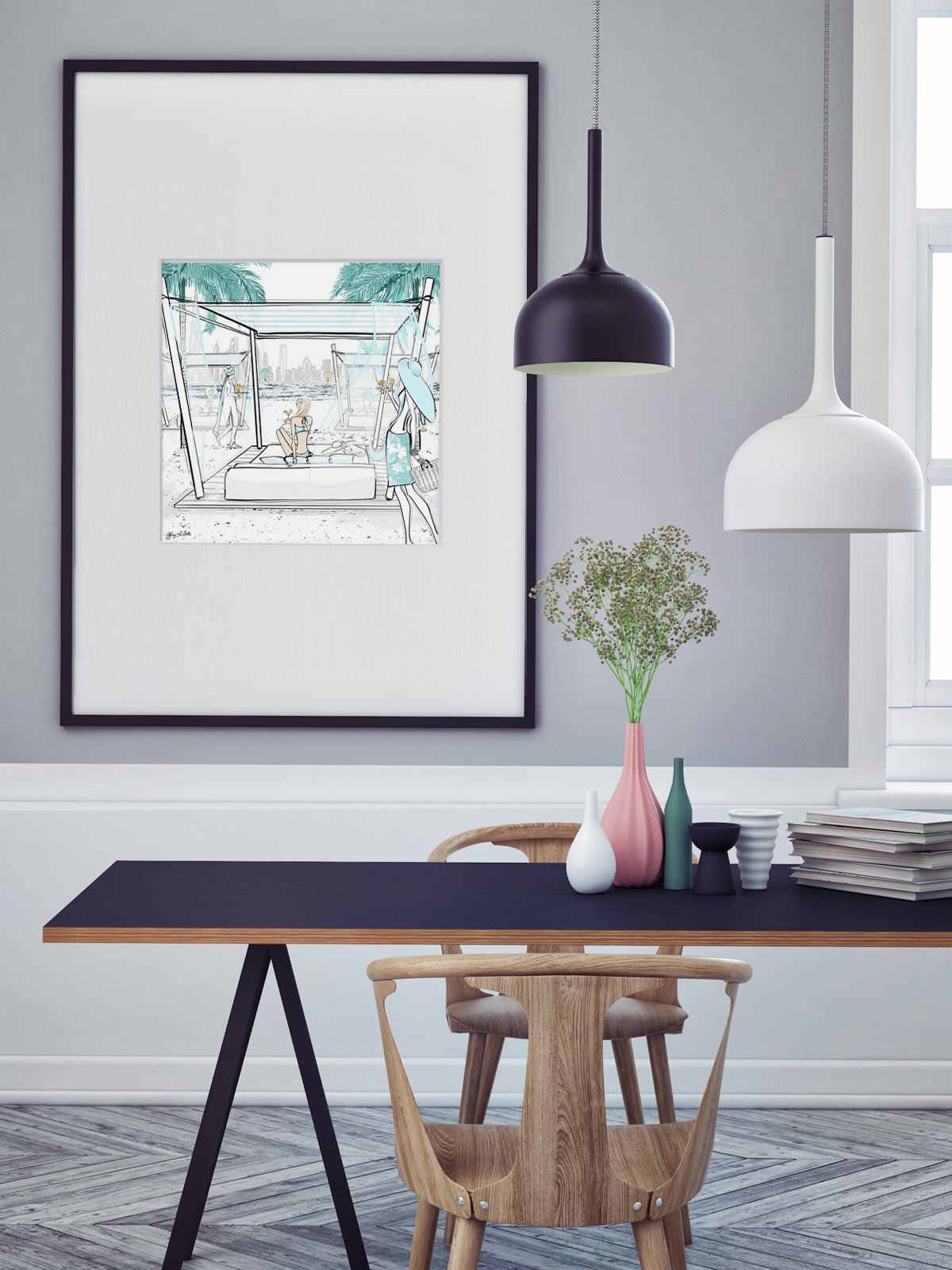 Beach Life Dubai - Illustration - Limited Edition Print - Tiffany La Belle