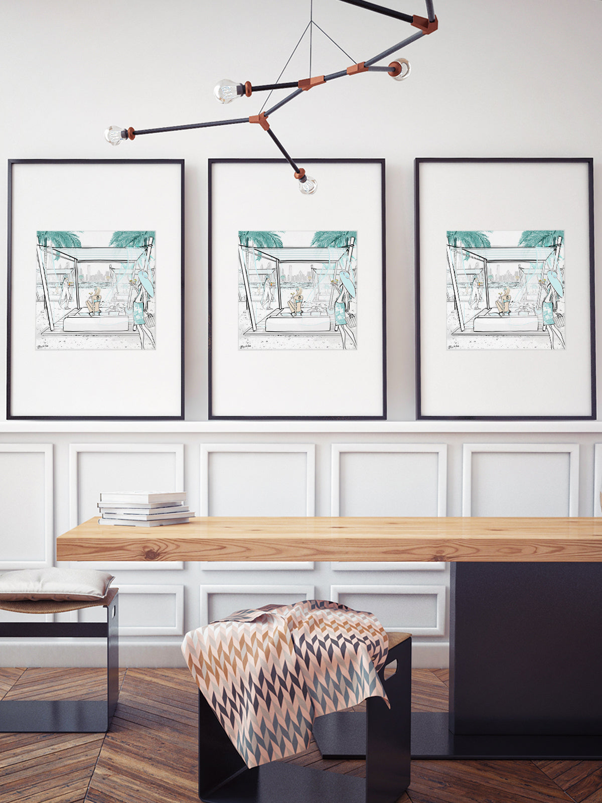 Beach Life Dubai - Illustration - Limited Edition Print - Tiffany La Belle