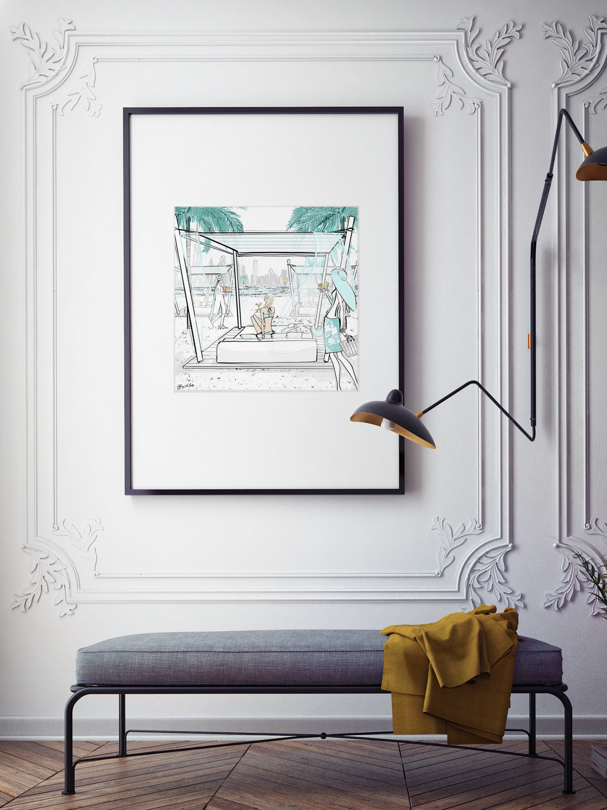 Beach Life Dubai - Illustration - Limited Edition Print - Tiffany La Belle