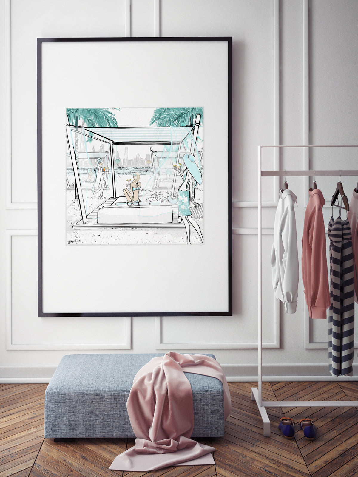 Beach Life Dubai - Illustration - Limited Edition Print - Tiffany La Belle