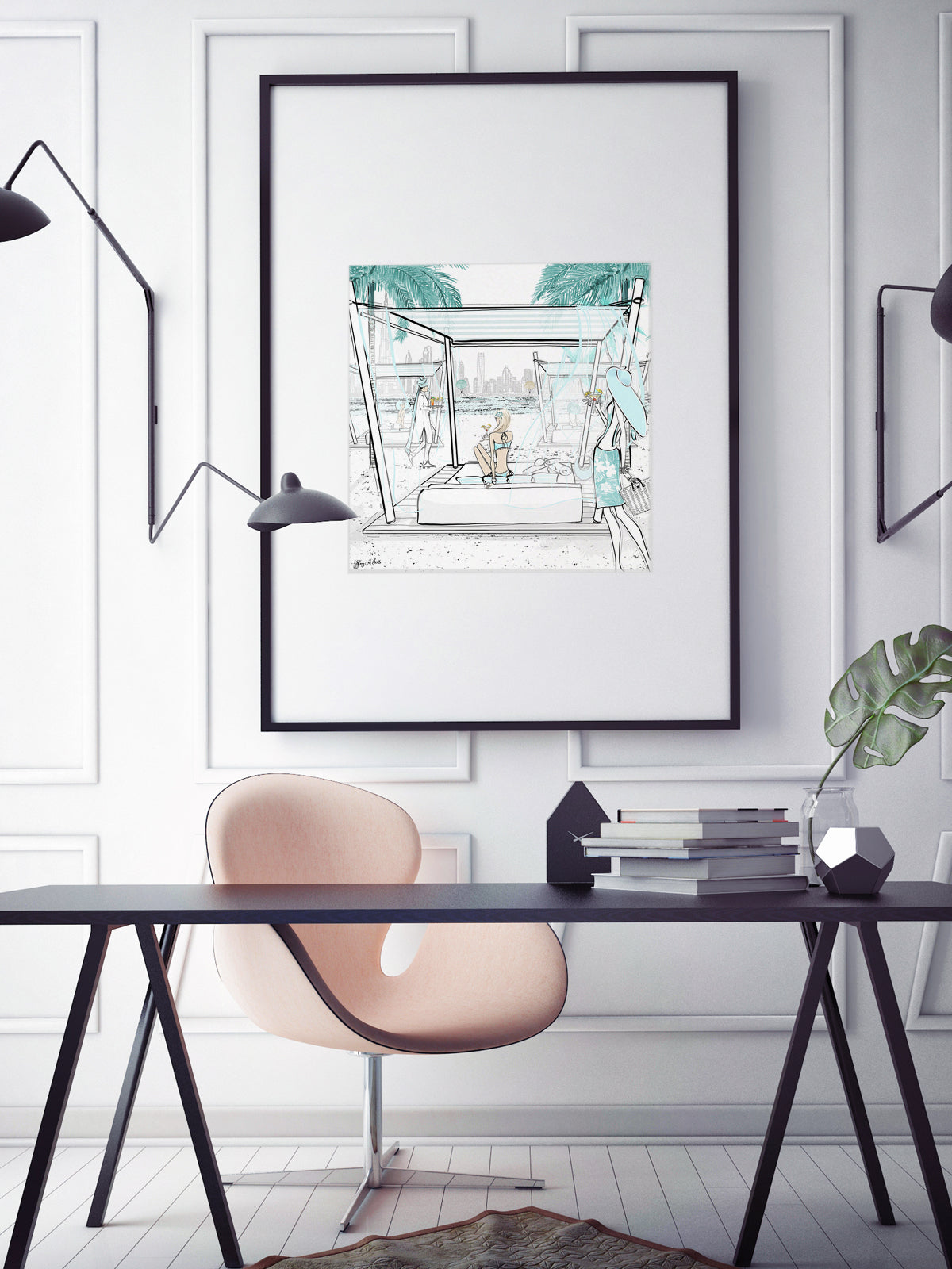 Beach Life Dubai - Illustration - Limited Edition Print - Tiffany La Belle