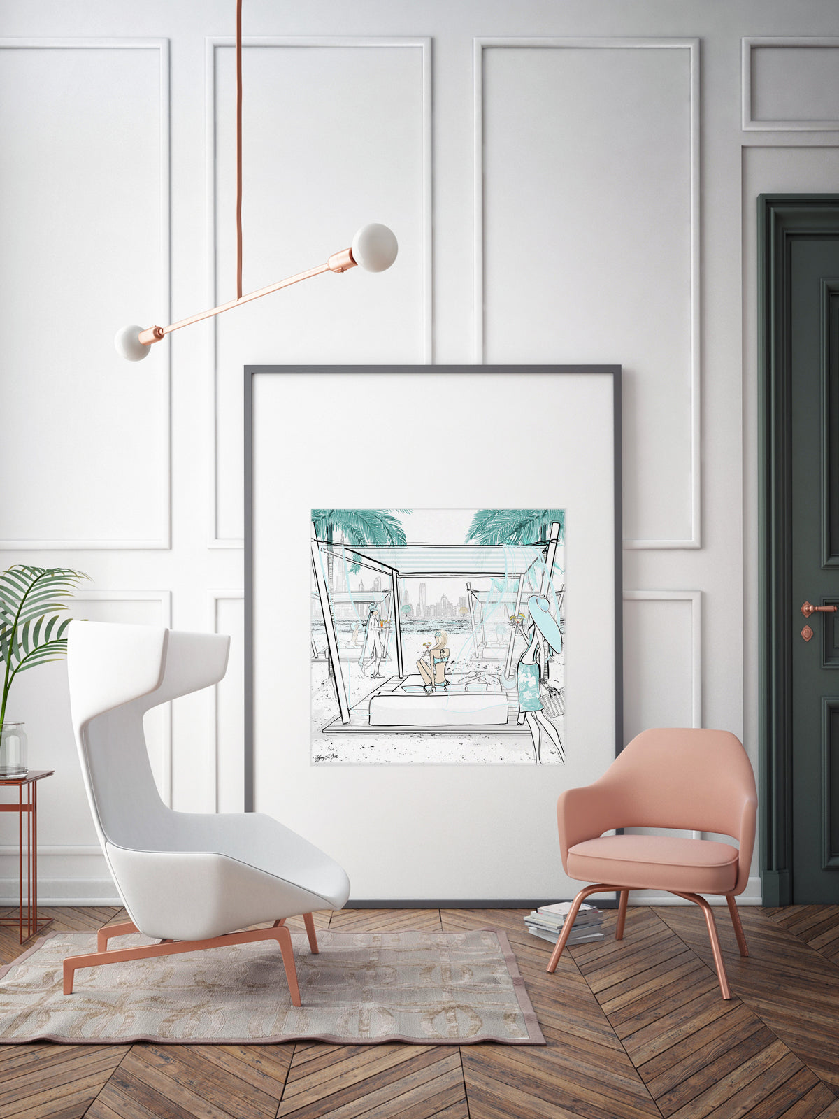 Beach Life Dubai - Illustration - Limited Edition Print - Tiffany La Belle