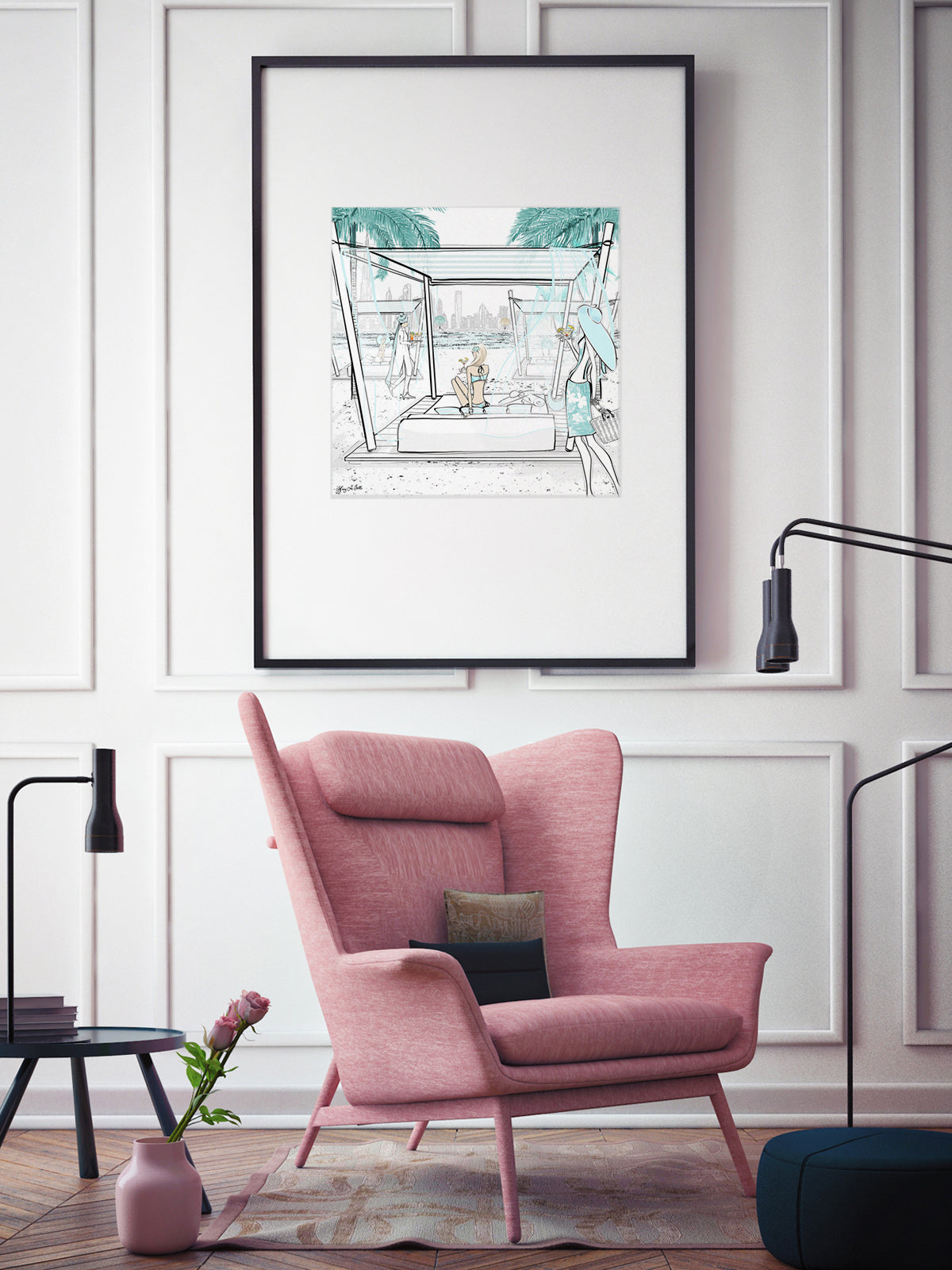 Beach Life Dubai - Illustration - Limited Edition Print - Tiffany La Belle