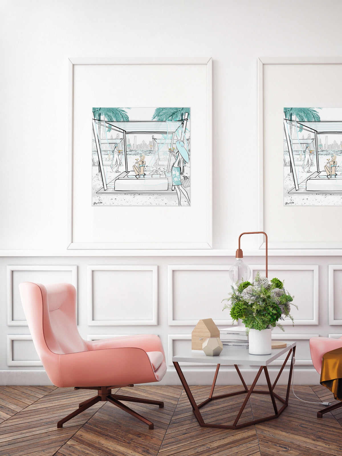 Beach Life Dubai - Illustration - Limited Edition Print - Tiffany La Belle