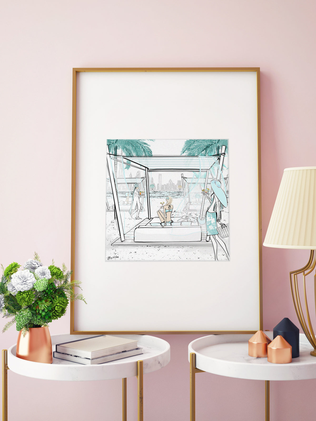 Beach Life Dubai - Illustration - Limited Edition Print - Tiffany La Belle