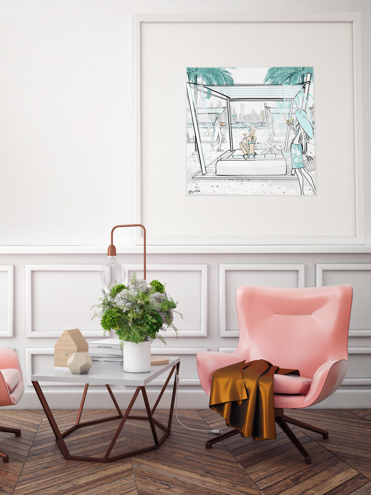 Beach Life Dubai - Illustration - Limited Edition Print - Tiffany La Belle