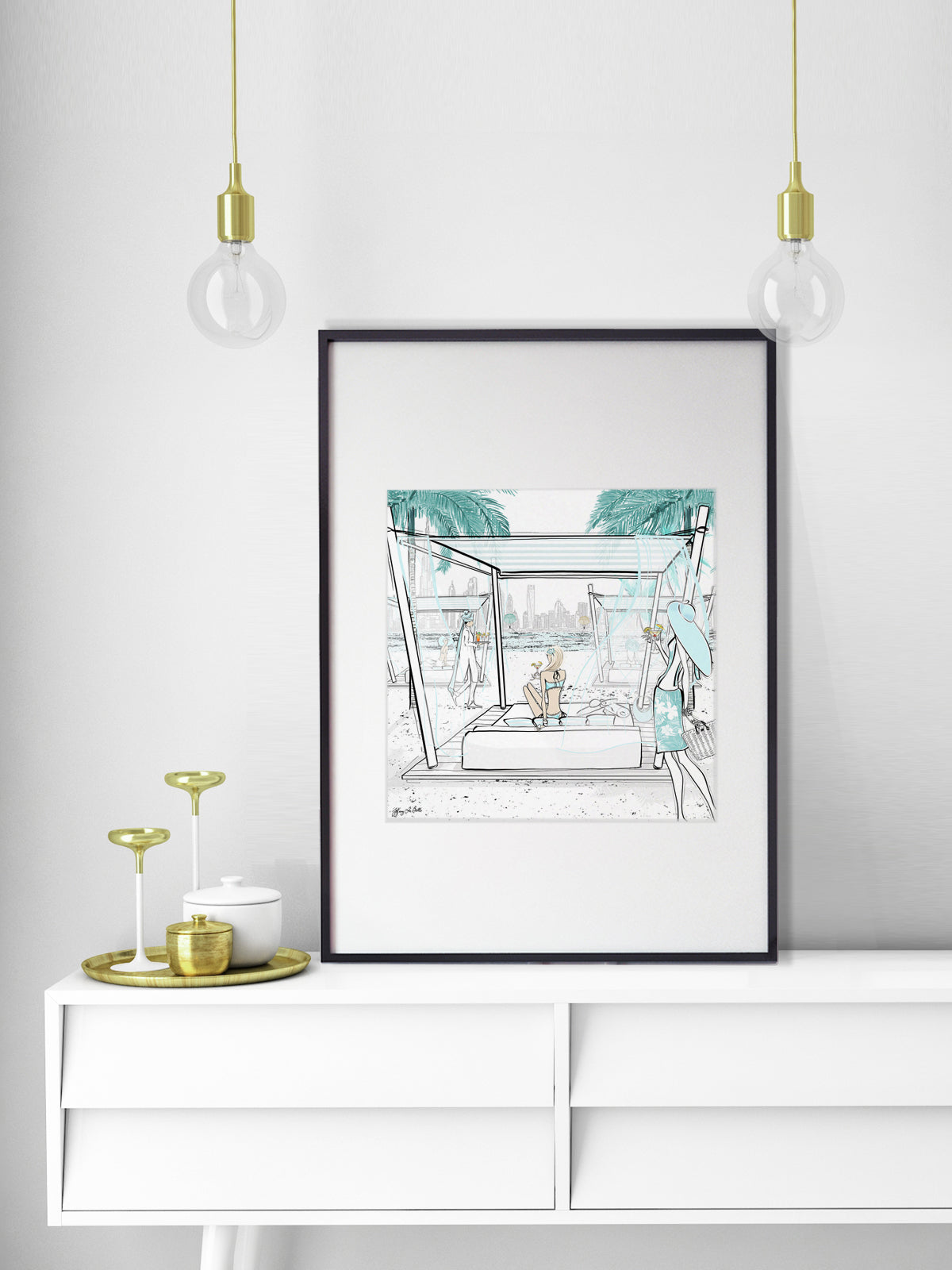 Beach Life Dubai - Illustration - Limited Edition Print - Tiffany La Belle