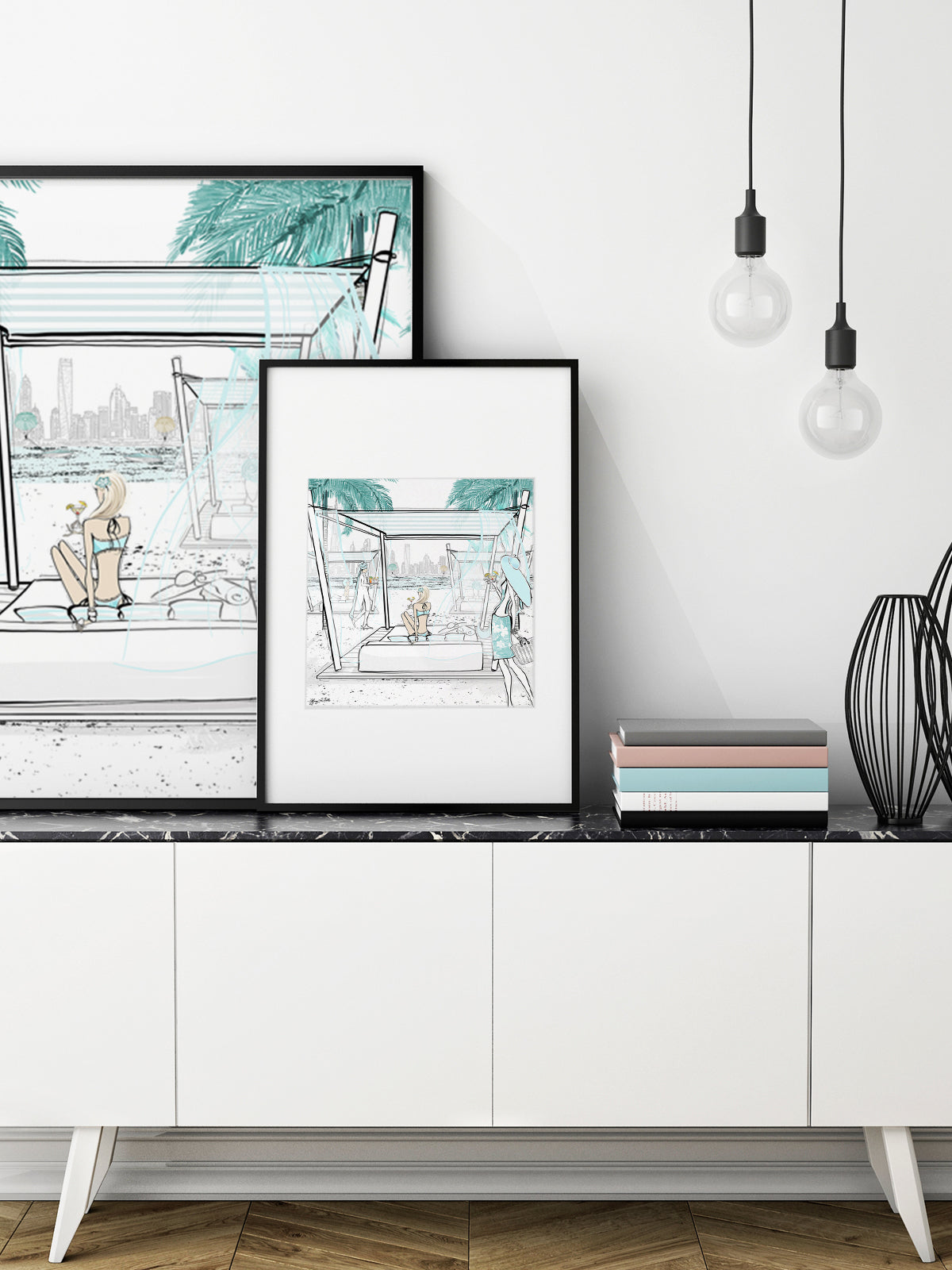 Beach Life Dubai - Illustration - Limited Edition Print - Tiffany La Belle