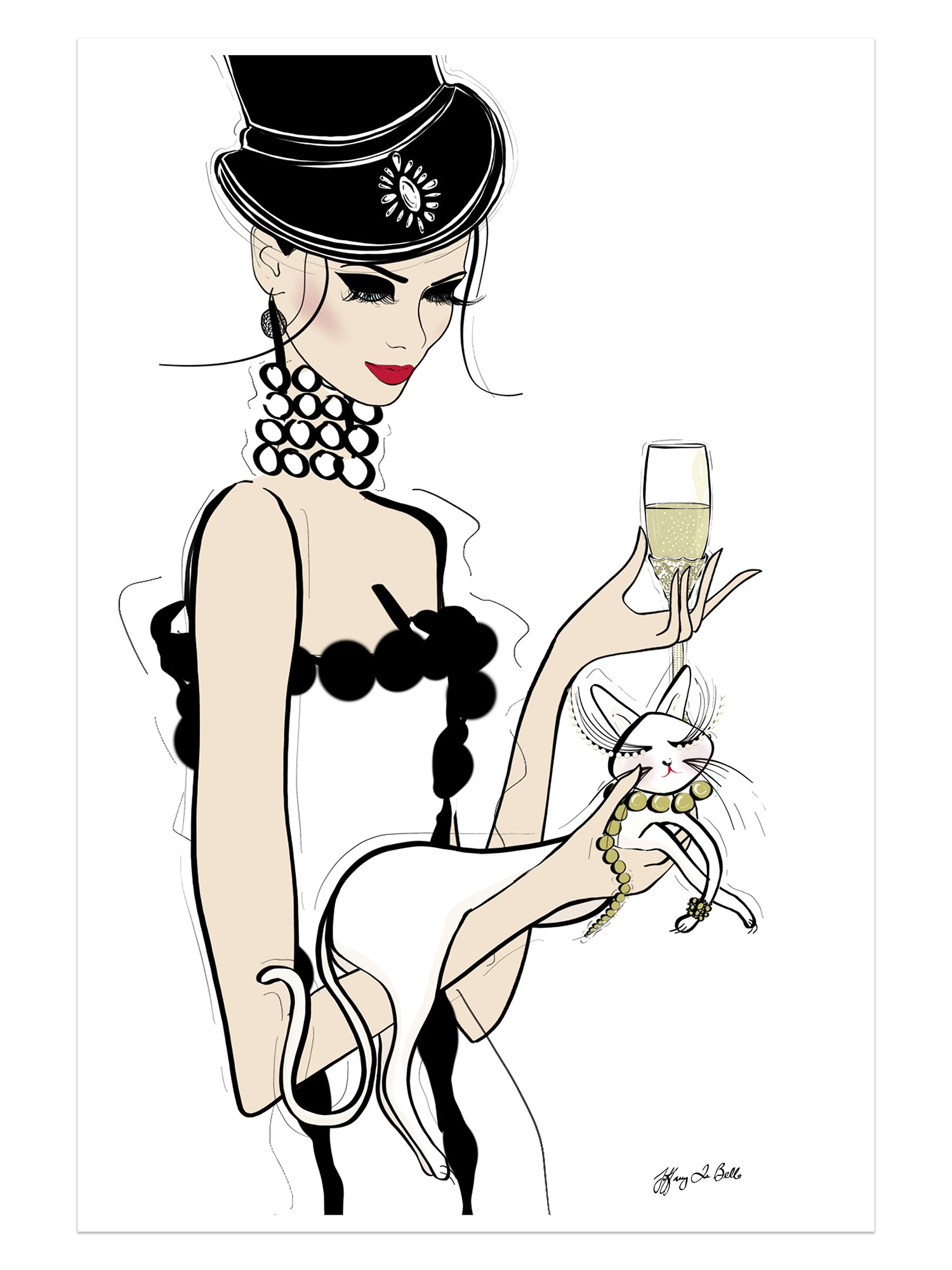 It's a Cats Life - Illustration - Limited Edition Print - Tiffany La Belle