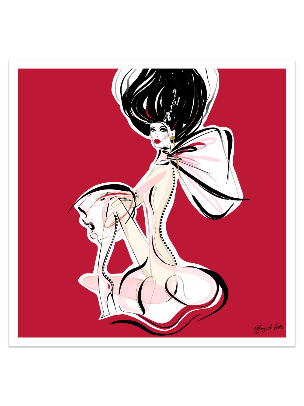 Cabaret Drama - Illustration - Limited Edition Print - Tiffany La Belle
