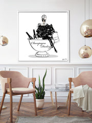 Champagne Darling - Illustration - Canvas Gallery Print - Unframed or Framed - Tiffany La Belle