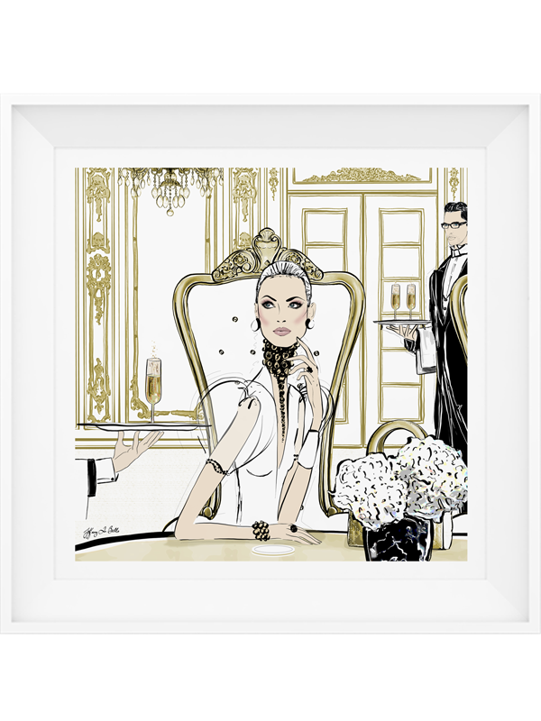 Champagne Dining - Illustration - Limited Edition Print - Tiffany La Belle
