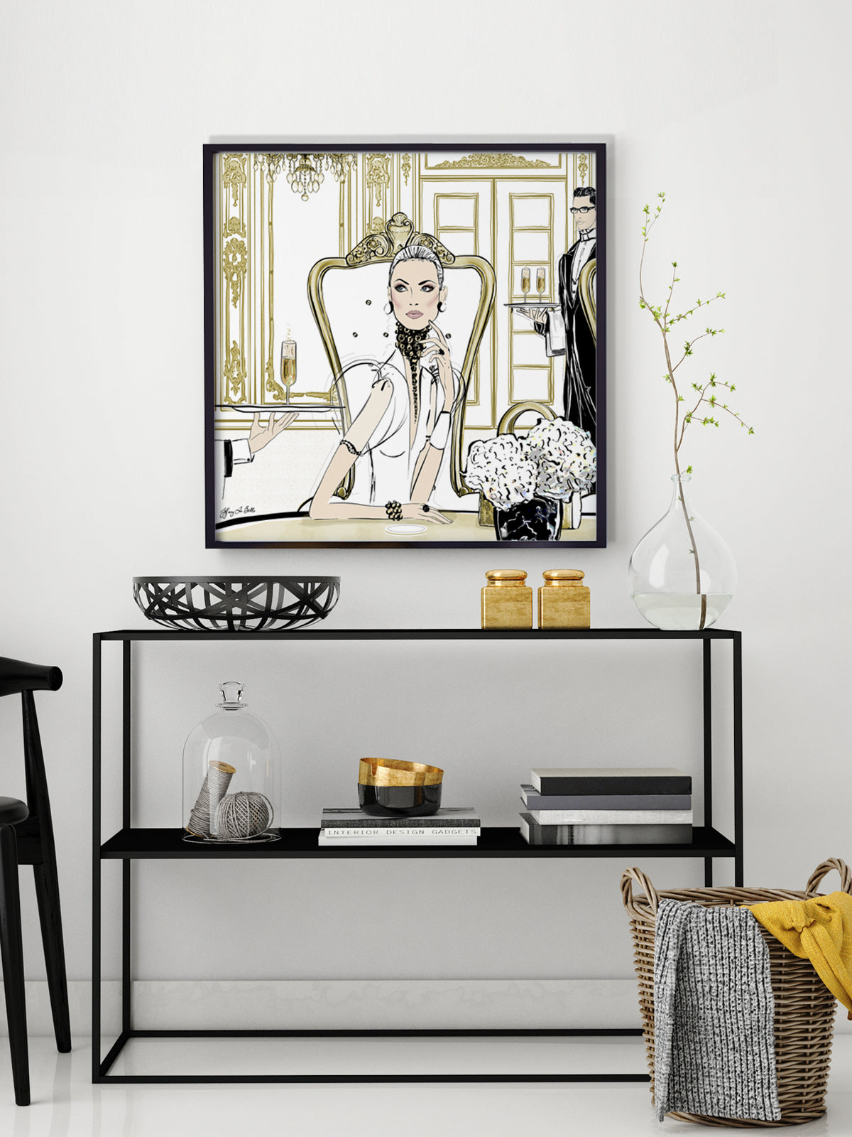 Champagne Dining - Illustration - Limited Edition Print - Tiffany La Belle