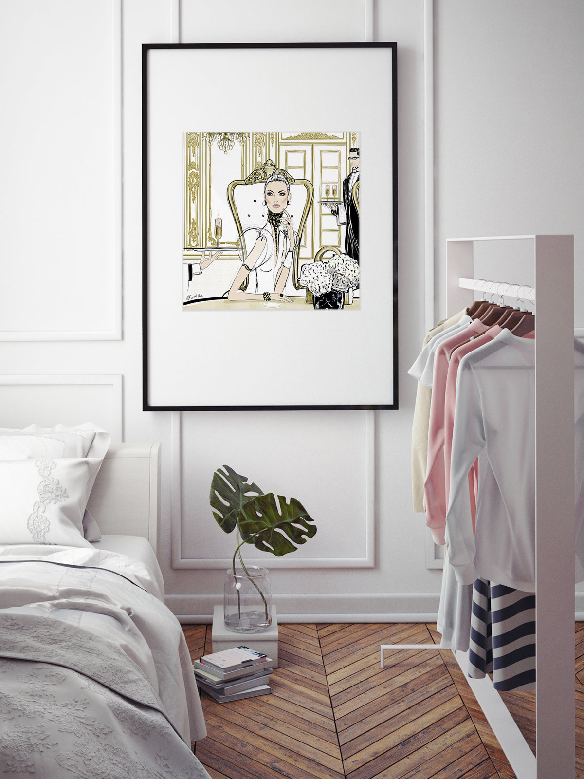 Champagne Dining - Illustration - Limited Edition Print - Tiffany La Belle