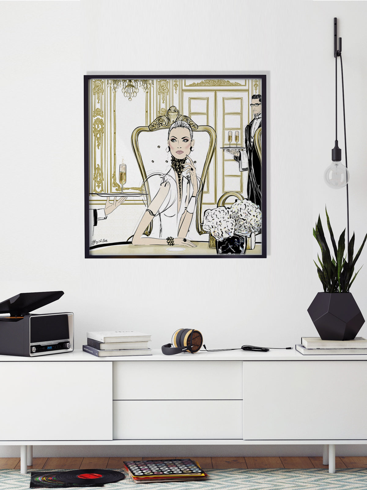 Champagne Dining - Illustration - Limited Edition Print - Tiffany La Belle