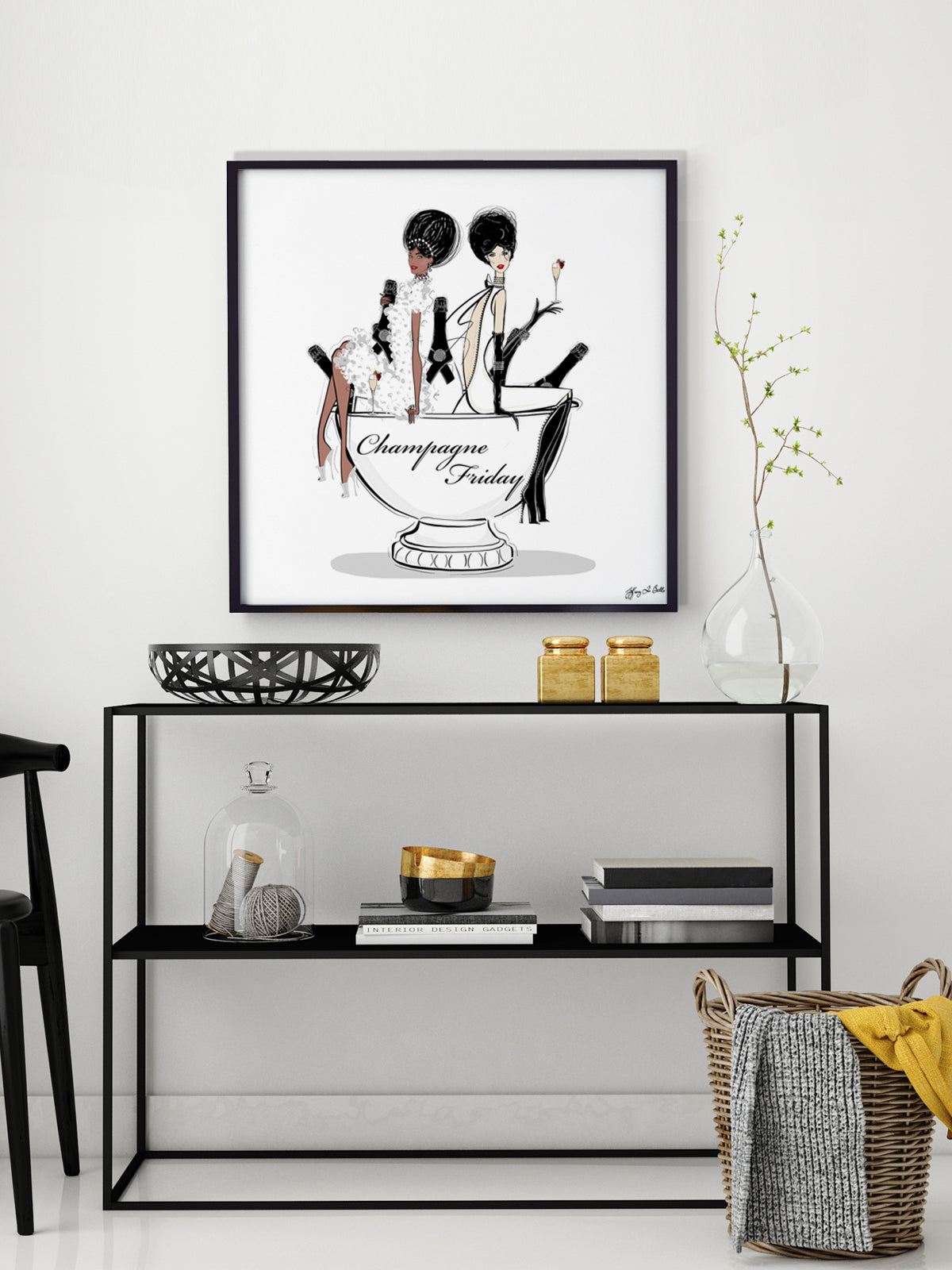 Champagne Friday - Illustration - Limited Edition Print - Tiffany La Belle