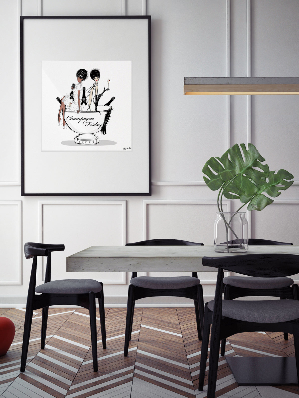 Champagne Friday - Illustration - Limited Edition Print - Tiffany La Belle