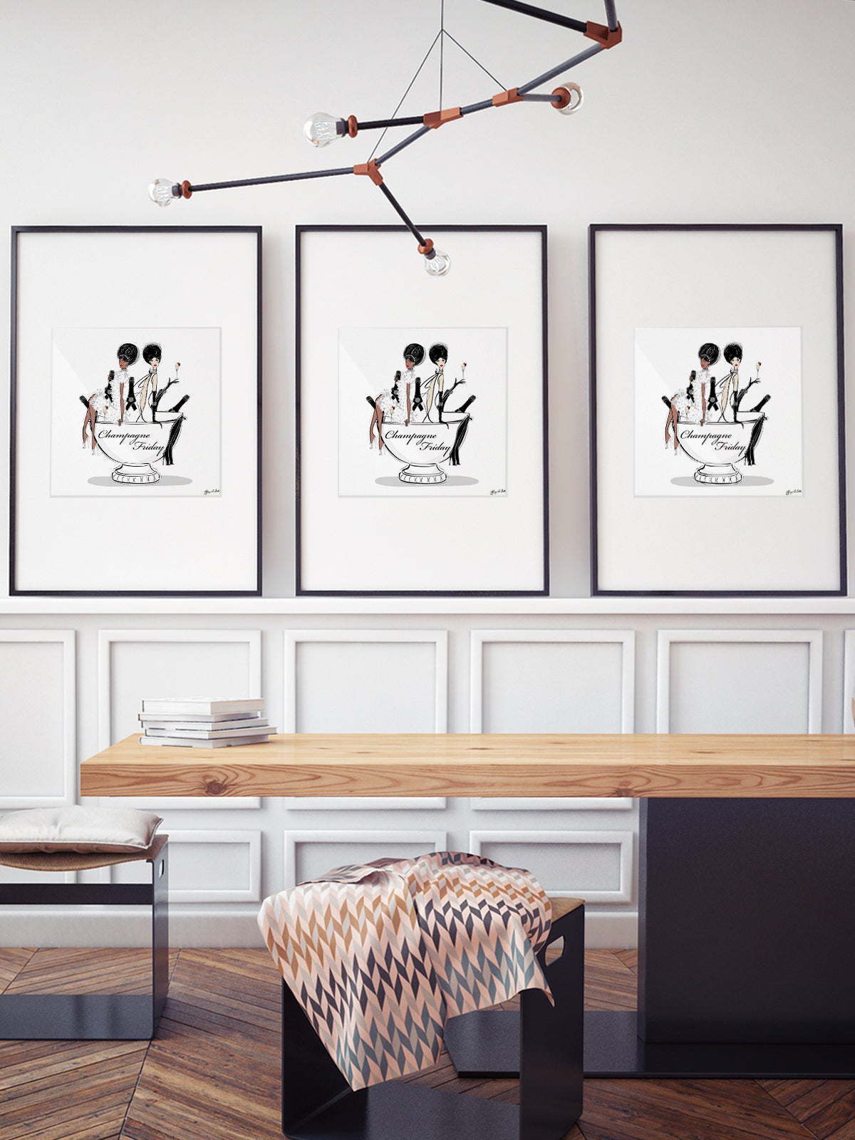 Champagne Friday - Illustration - Limited Edition Print - Tiffany La Belle