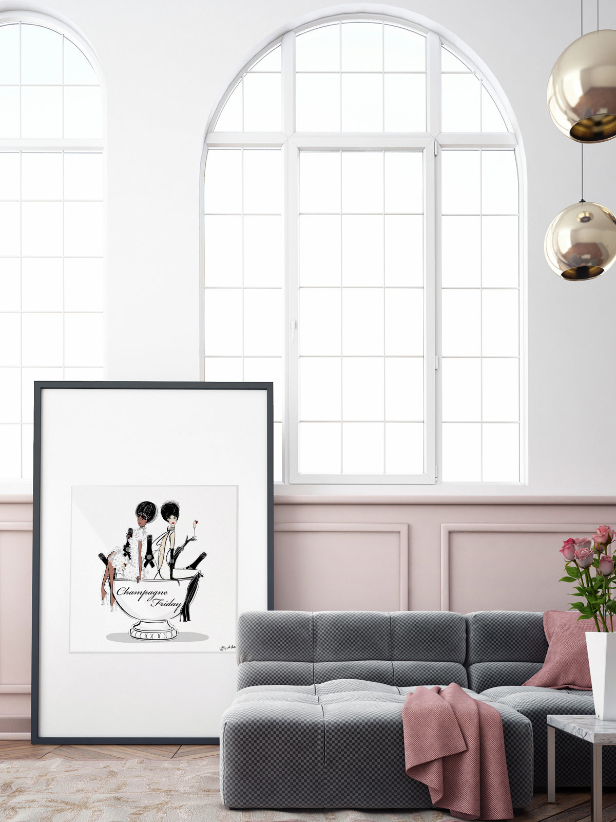 Champagne Friday - Illustration - Limited Edition Print - Tiffany La Belle