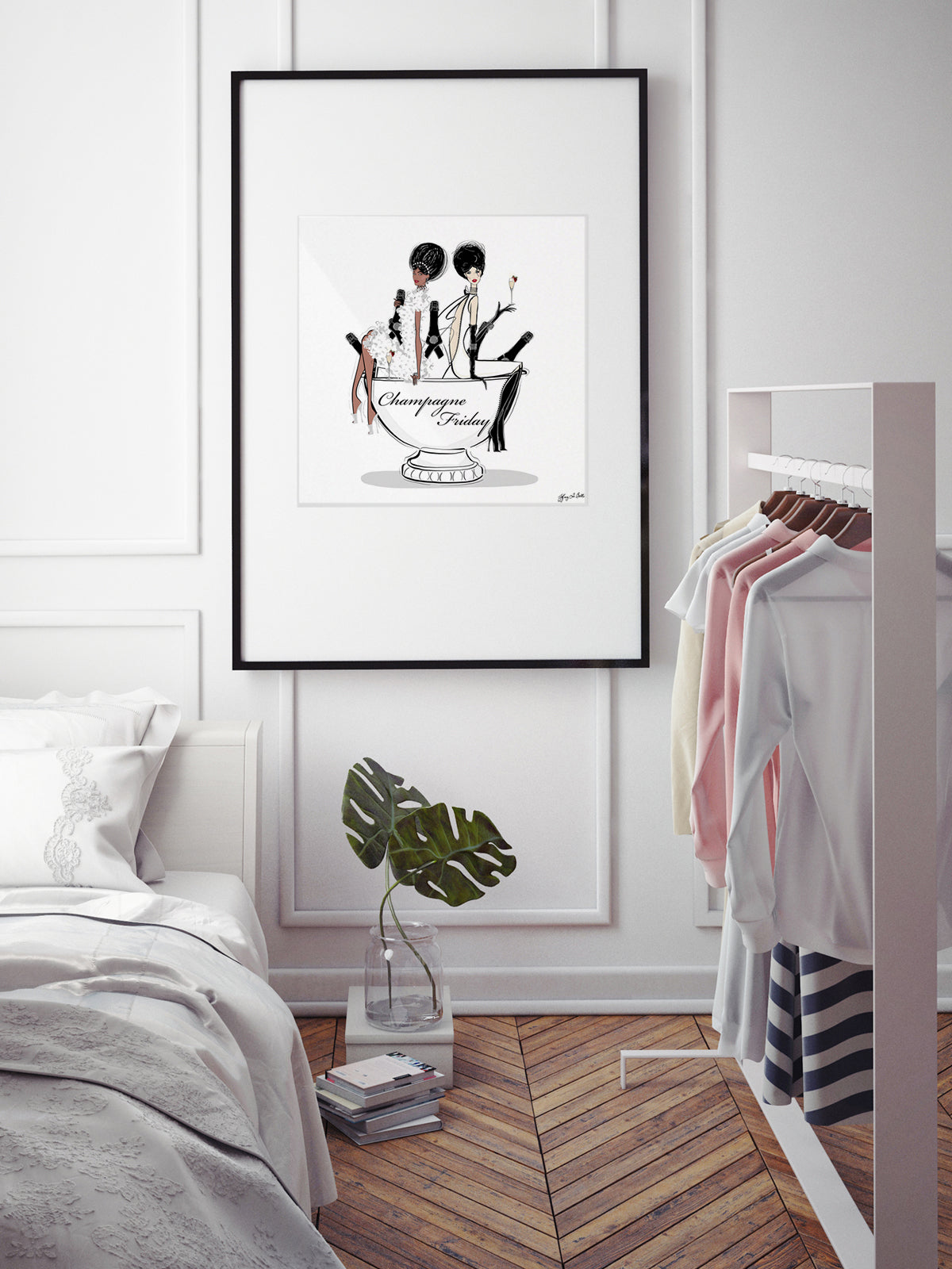 Champagne Friday - Illustration - Limited Edition Print - Tiffany La Belle