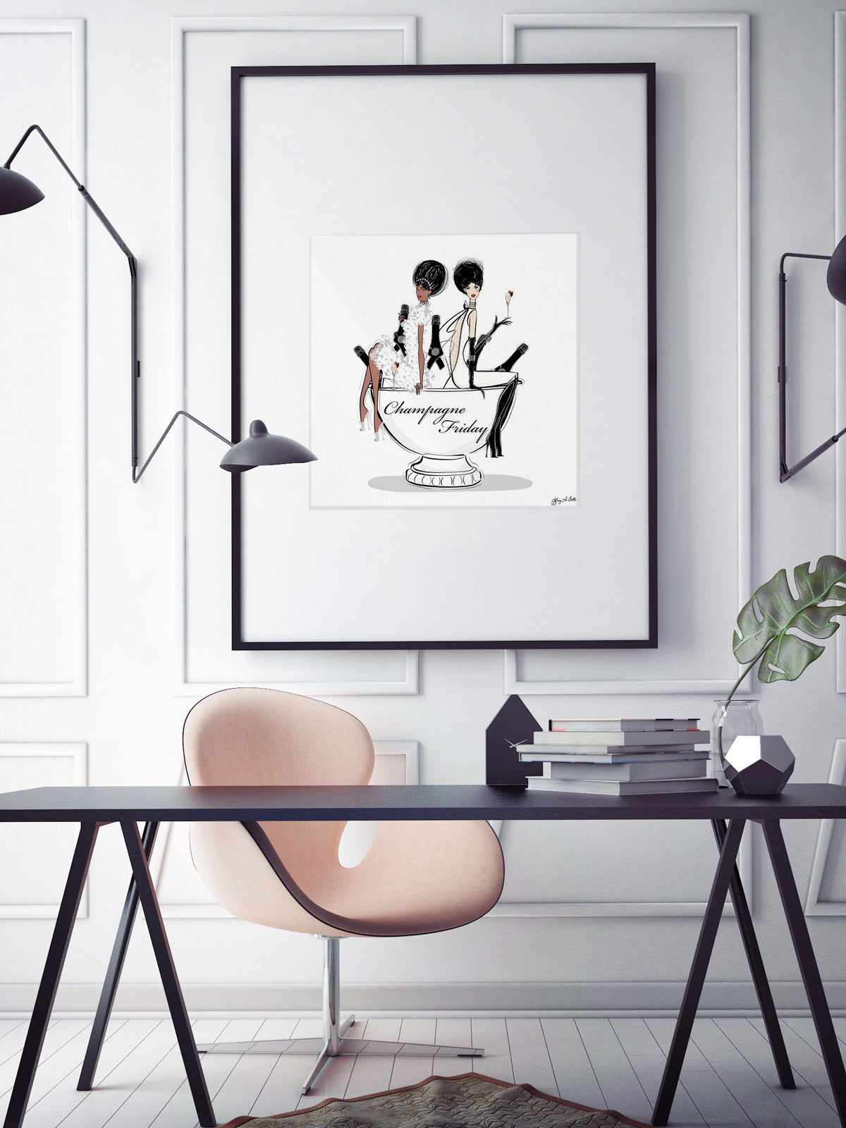 Champagne Friday - Illustration - Limited Edition Print - Tiffany La Belle